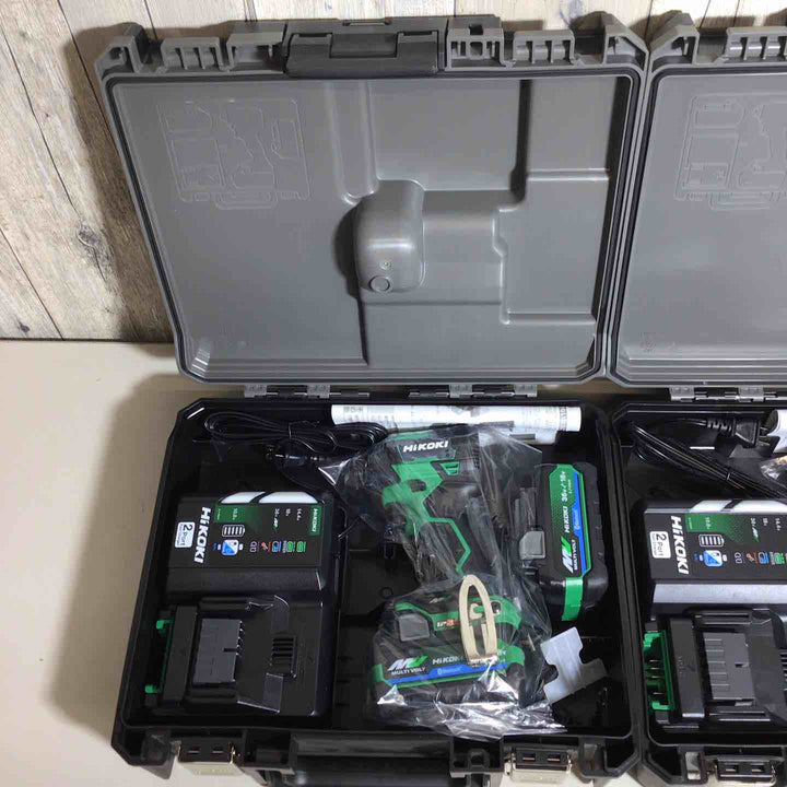 【未使用品】 ハイコーキ HIKOKI 日立 コードレス インパクトドライバ アグレッシブグリーン WH36DD(2XHLSZ) 2台 フルセット インパクト グリーン 緑 純正 充電式 【戸田店】