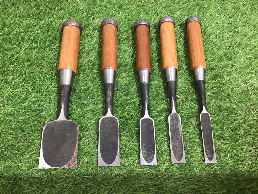 保管品　別誂追入鑿　勇助5本組　(4分・5分・8分・1寸4分)【富山店】♪Y5コン