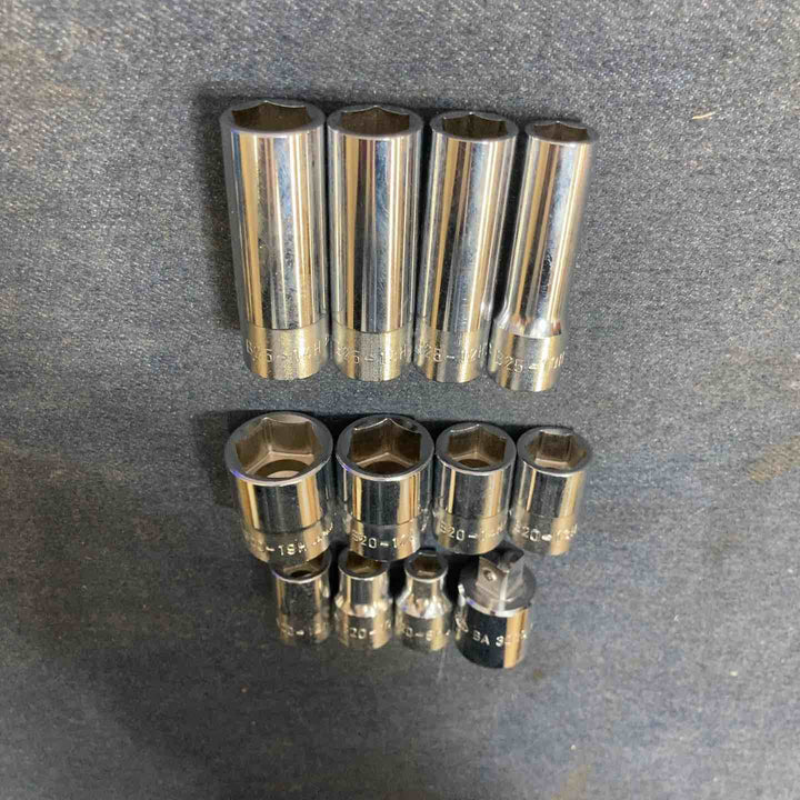 KTC 6角ソケット まとめ売り 差込角 9.5 mm 3/8 inch B20-19H.17.14.13.12.10.8/B25-14H,13,12,10/ソケットアダプタ BA3020【八潮店】