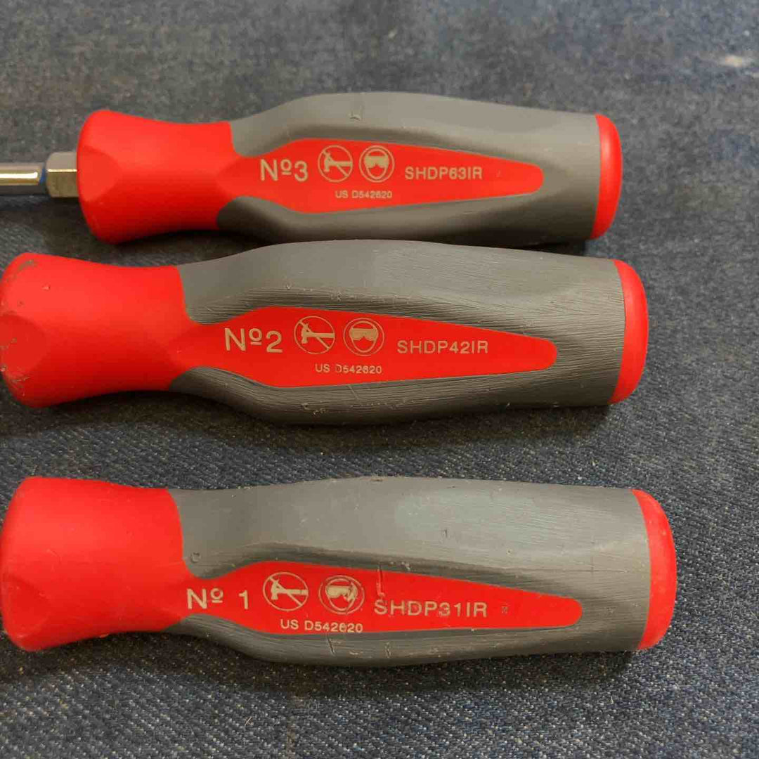 スナップオン(Snap-on) プラスドライバー SHDP421R SHDP631R SHDP31lR 3本セット まとめ売り【八潮店】