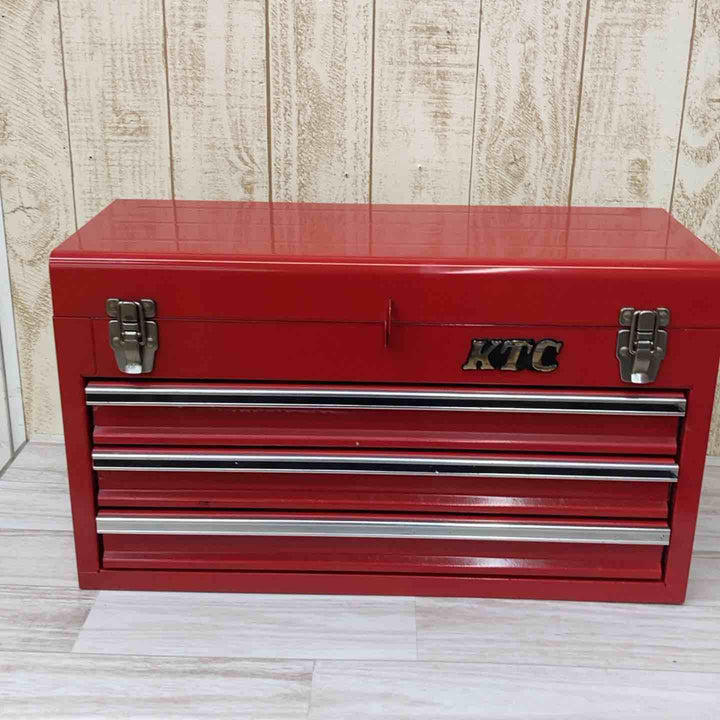 ▲KTC(京都機械工具)3段3引き出しチェスト ソリッドレッド色 SKX0213【柏店】