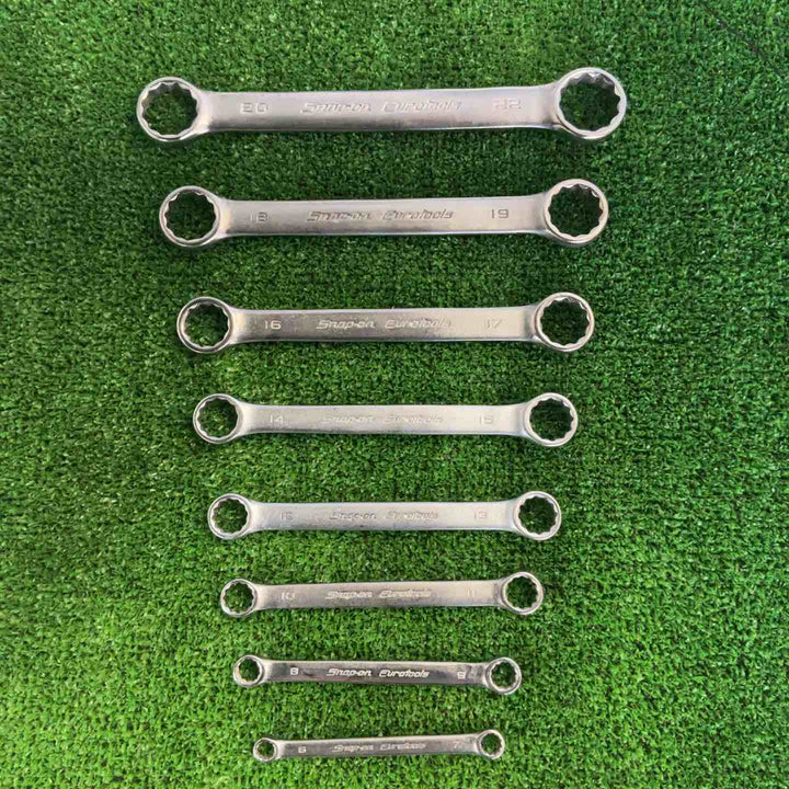 スナップオン(Snap-on)　Eurotools ユーロ ストレートメガネレンチ　8本セット　12角【草加店】