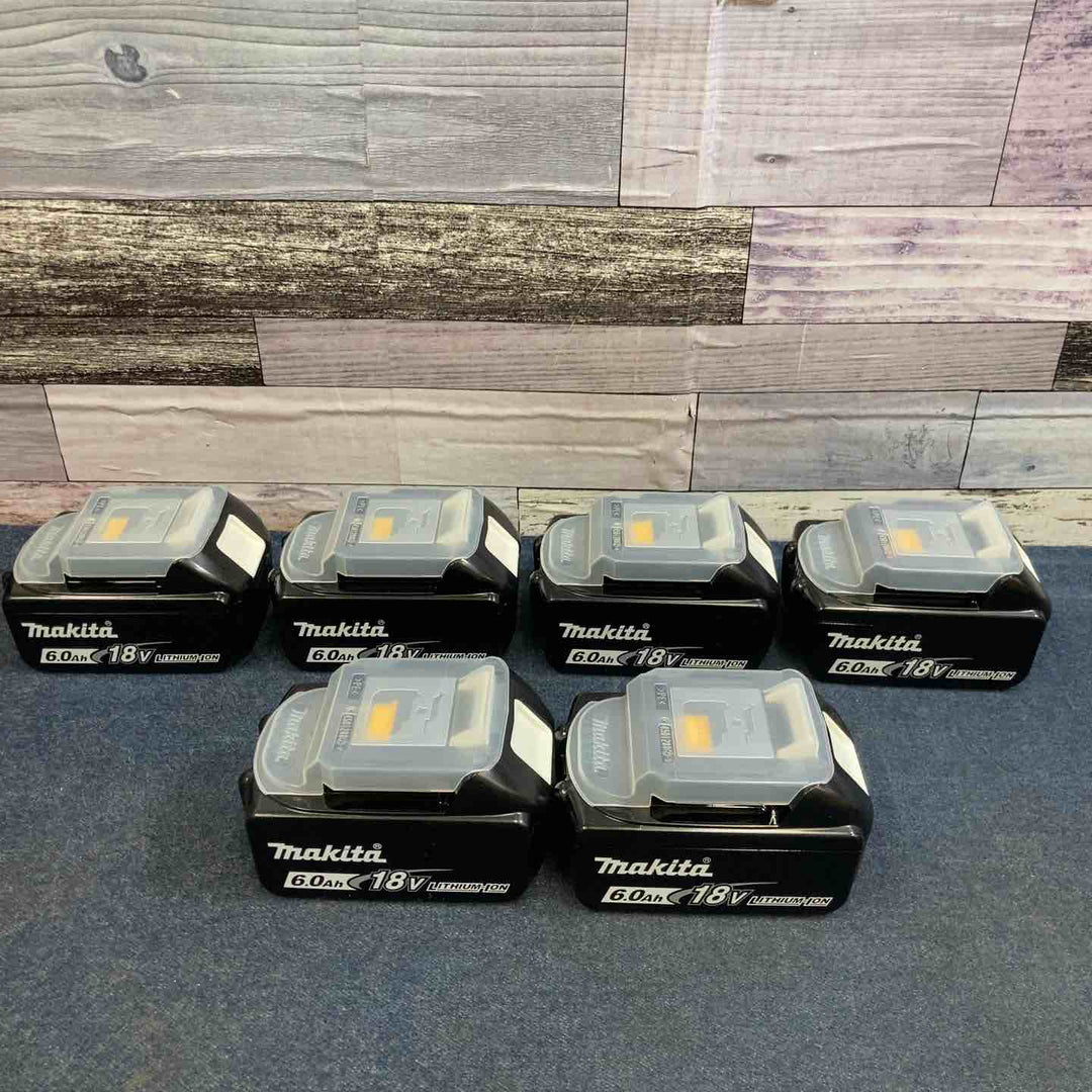 【未使用品】6個セット まとめ売り マキタ リチウムイオンバッテリー 18V 6.0Ah BL1860B【八潮店】
