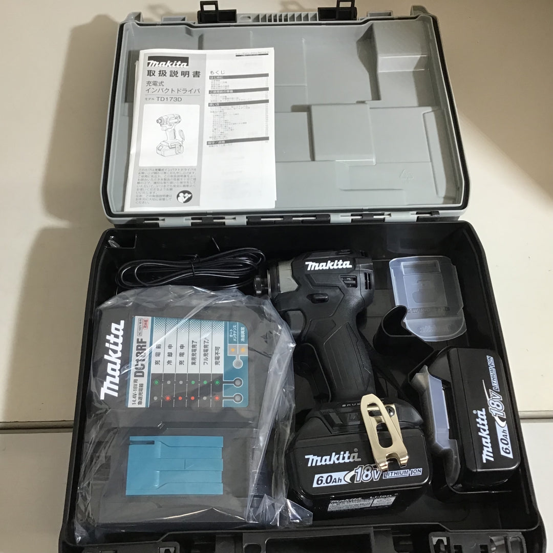 【未使用品】★makita マキタ 18V 充電式インパクトドライバ TD173フルセット 3台セット 青 黒 オリーブ ★送料無料★【戸田店】