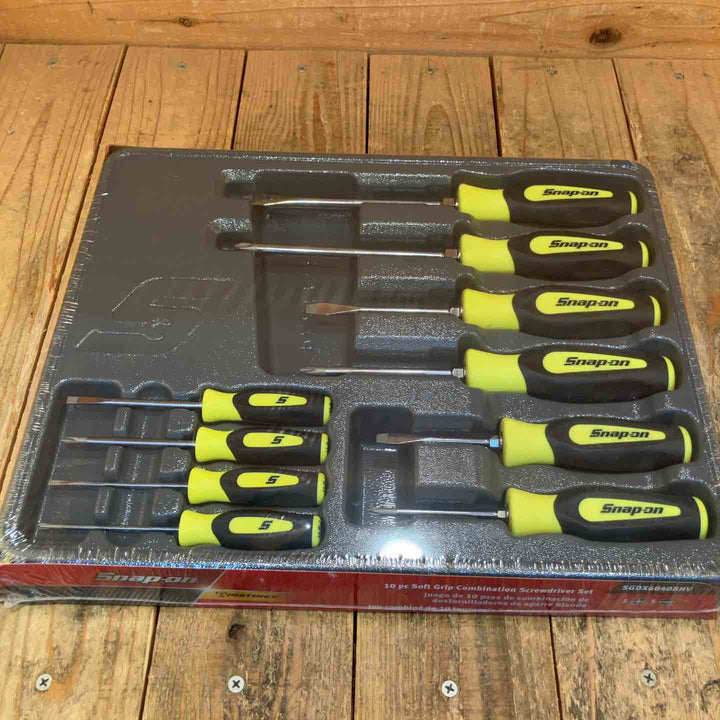 【未使用品】スナップオン(Snap-on)コンビネーションソフトグリップドライバー10本セット SGDX6040BHV ハイビジ【所沢店】
