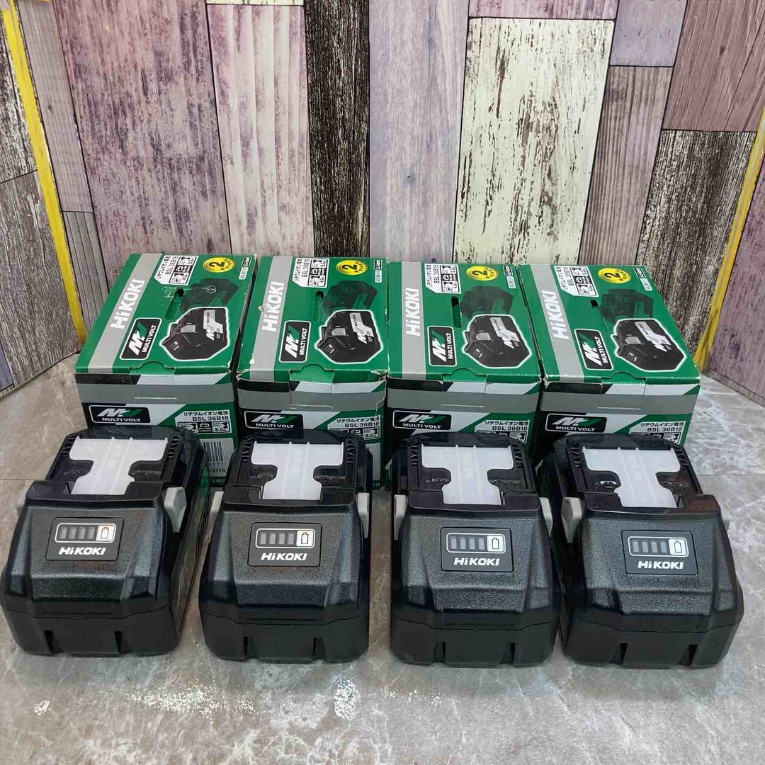 【未使用品】【純正】4個セット HiKOKI ハイコーキ マルチボルト リチウムイオンバッテリー 36V 4.0Ah BSL36B18【八潮店】