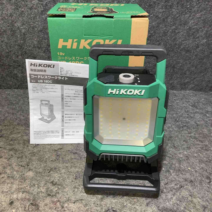 ☆ハイコーキ(HIKOKI ※旧:日立工機)18V コードレス LED ワークライト  UB18DC(NN)【桶川店】