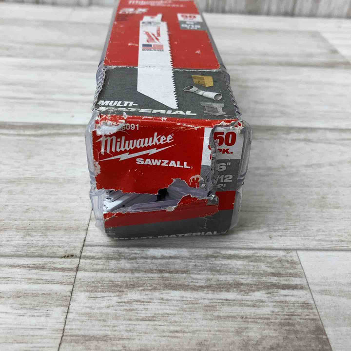 ◇ミルウォーキー(Milwaukee) 6インチ 8/12TPI レシプロソー替刃 50枚入り/48-01-6091【柏店】