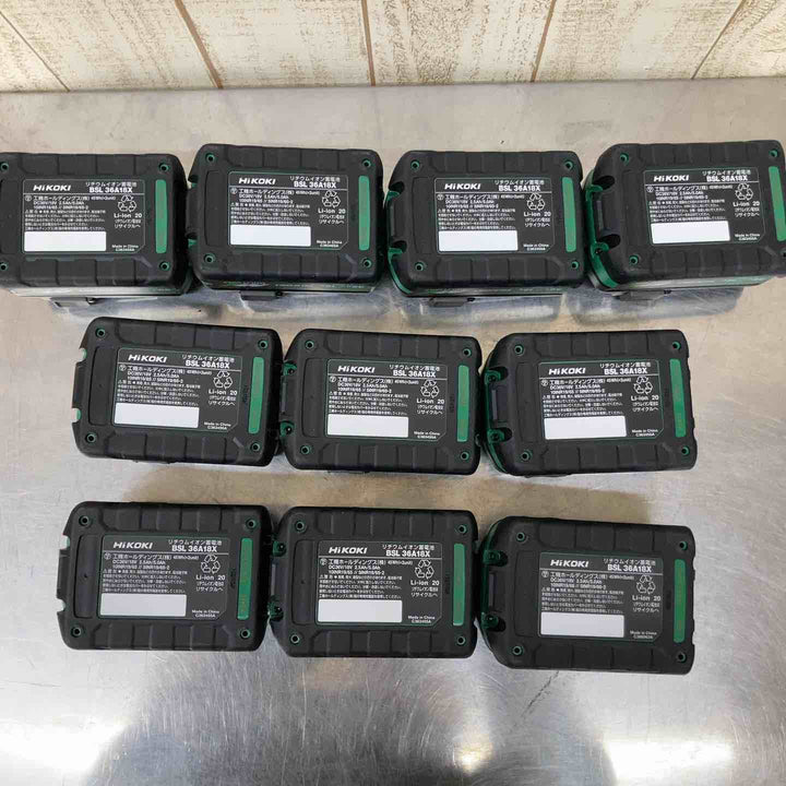 【未使用品】メーカー純正 まとめ売り★ハイコーキ(HIKOKI ※旧:日立工機) リチウムイオンバッテリー 36V/2.5Ah BSL36A18X 10点 純正品【柏店】