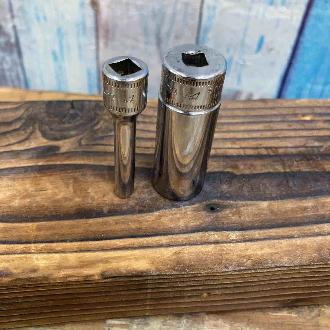【中古品】▲スナップオン(Snap-on) 1/4ディープソケット STMM4～14 計12個　セット【柏店】
