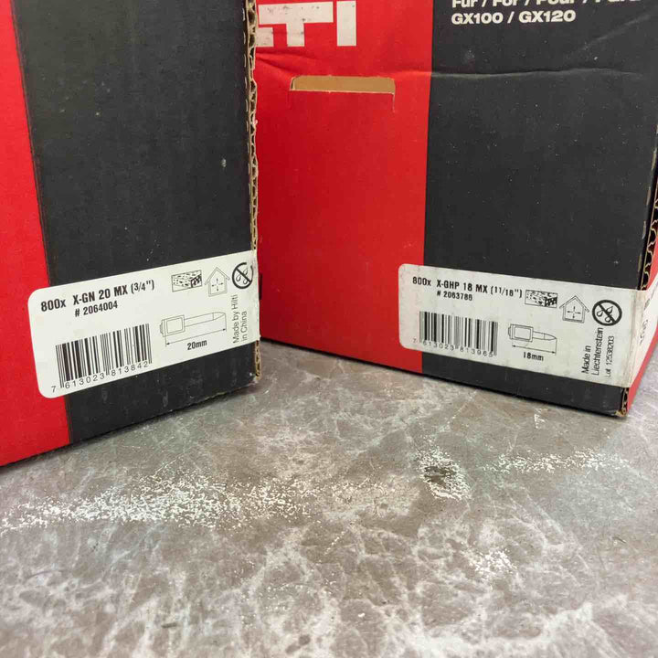 ◇HILTI/ヒルティ ピン/ガス缶 2箱セット GX120用 ガス缶 GC20 4本 ガス未使用【八潮店】