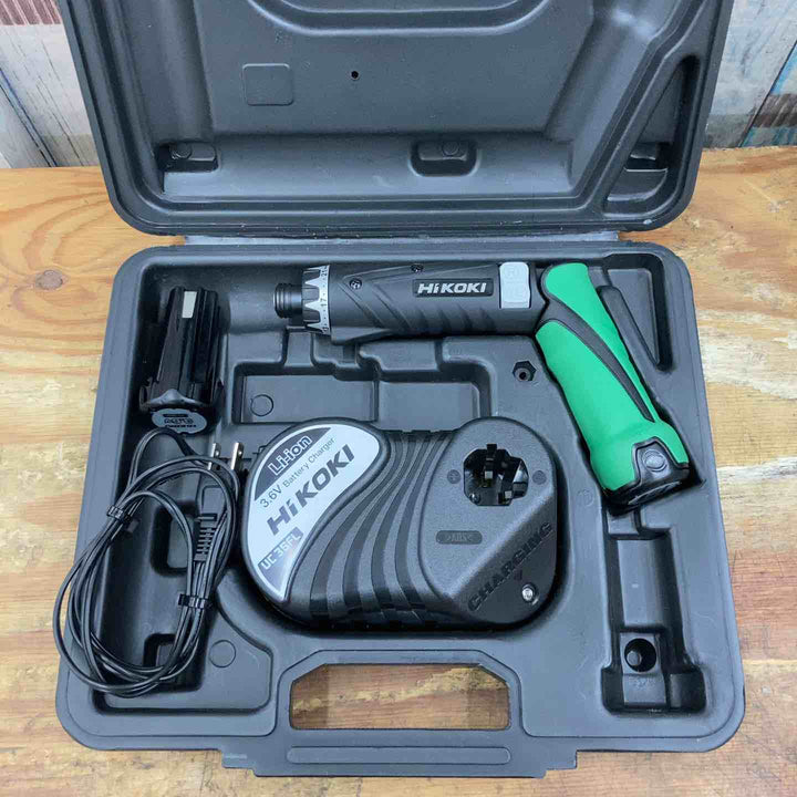 【中古品】◇ハイコーキ(HIKOKI ※旧:日立工機)  3.6V コードレスペンドライバドリル  DB3DL2(2LCSK) セット【柏店】