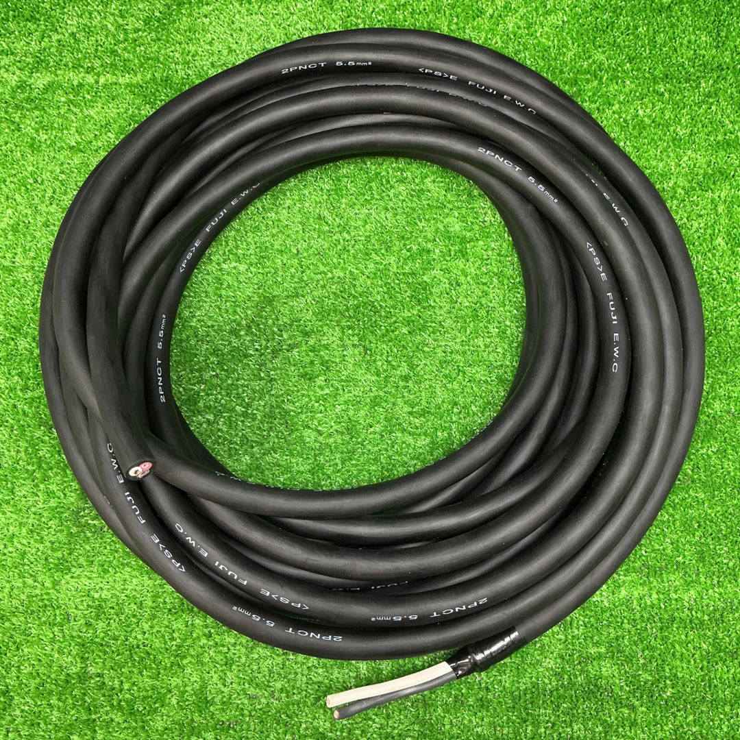 富士電線  2種EPゴム絶縁クロロプレンゴムキャブタイヤケーブル 5.5m㎡ 3心  2PNCT5.5SQ×3C 重さ：約3.9kg【電材館越谷店】
