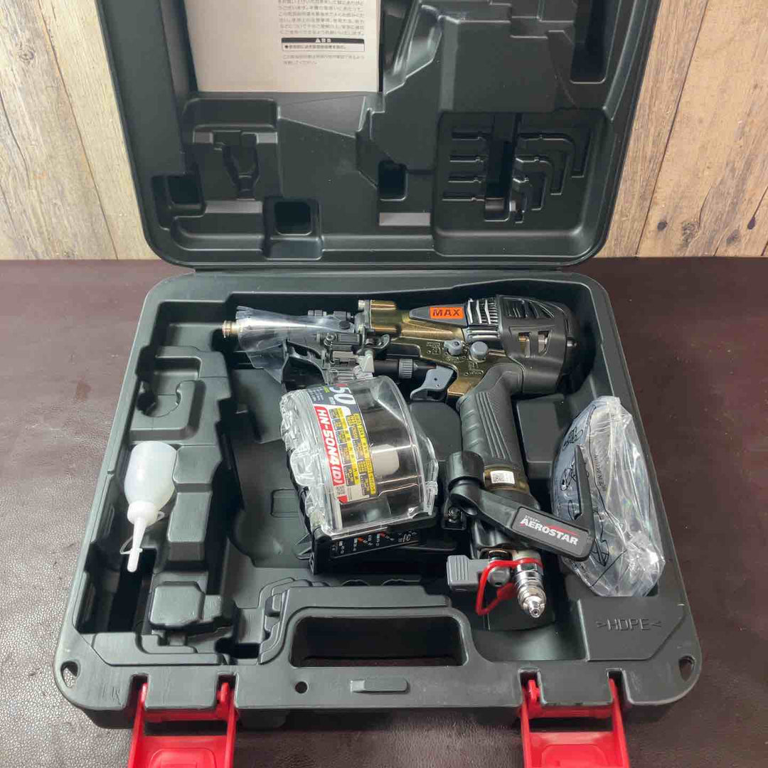 【中古美品】 マックス(MAX) 高圧エア釘打ち機 HN-50N4(D)_アンバーオリーブ 【東大和店】