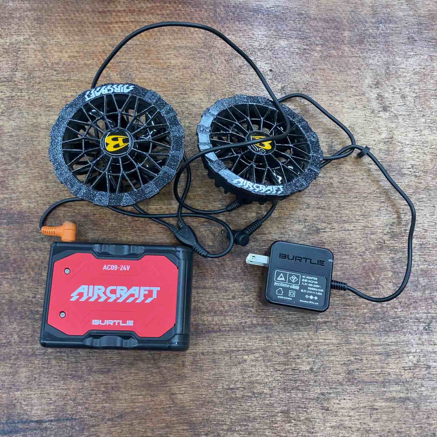 【中古品】バートル(BURTLE) 空調服用ファン&バッテリーセット AC09+ファン(AC09-1) エアークラフト【東大和店】 □バートル(BURTLE) 空調服用ファン&バッテリーセット AC09+ファン