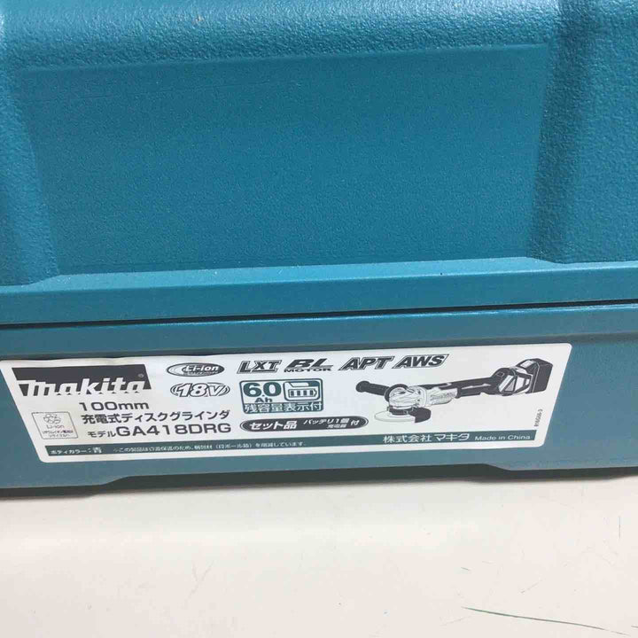 【未使用品】 マキタ makita 100mm コードレスディスクグラインダ GA418DRG グラインダ 純正 純正品 充電式 18V 【戸田店】