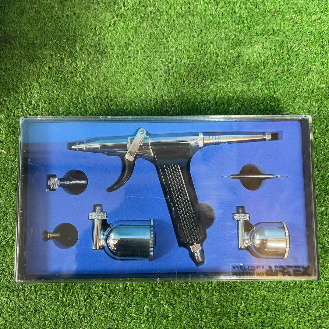 【美品】エアテックス コンプレッサー APC-001 エアブラシ・レギュレーターなど付属品おまけ付【岩槻店】