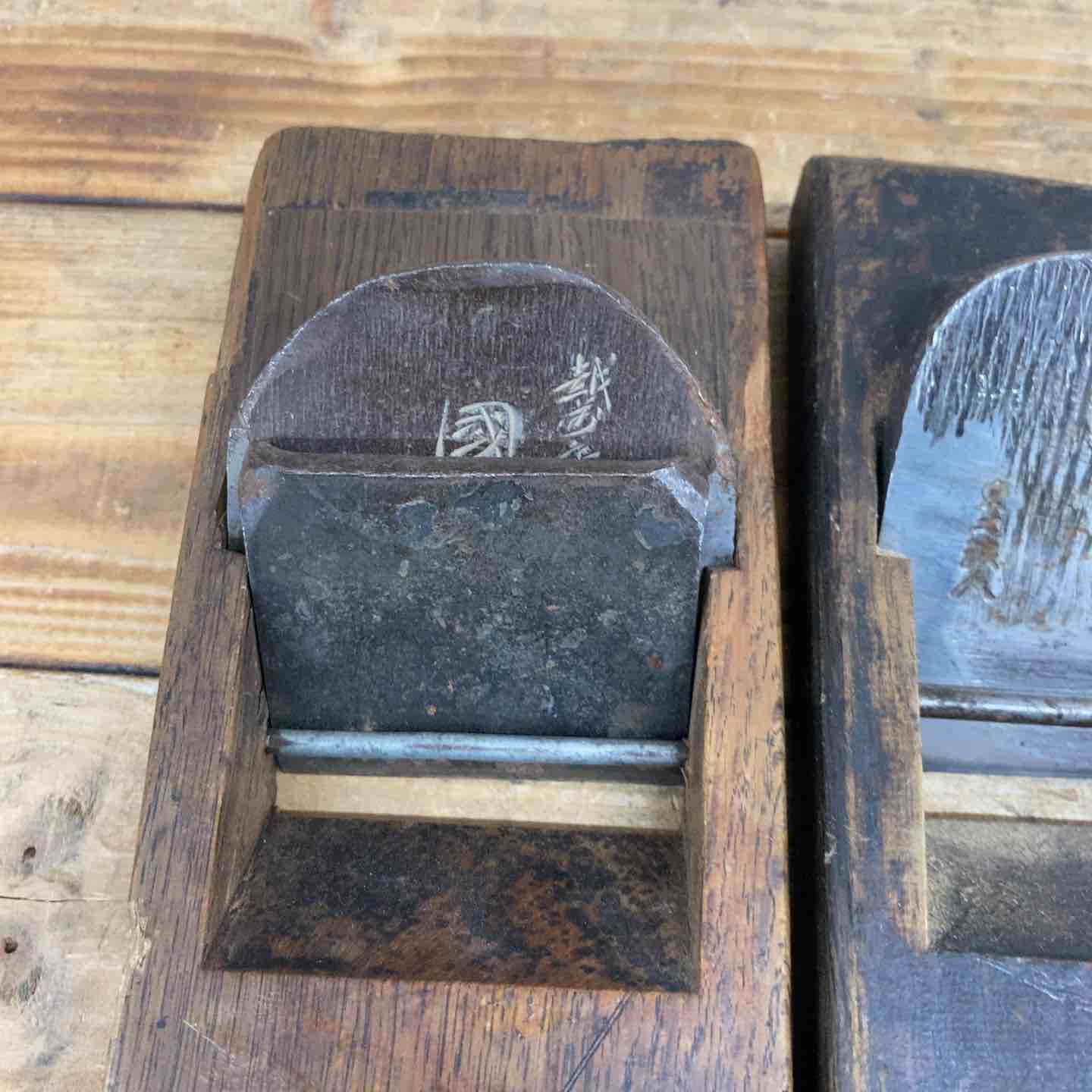 中古品】 左勘次・國安・虎五郎・東秀雄・菊之助 鉋5個セット 鉋