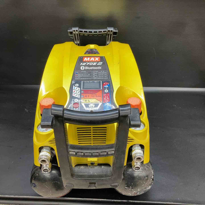 【中古品】MAX 建築用 高圧 4口 エアコンプレッサー AK-HH1270E2 限定色 リーフイエロー 動作確認済み【川越店】