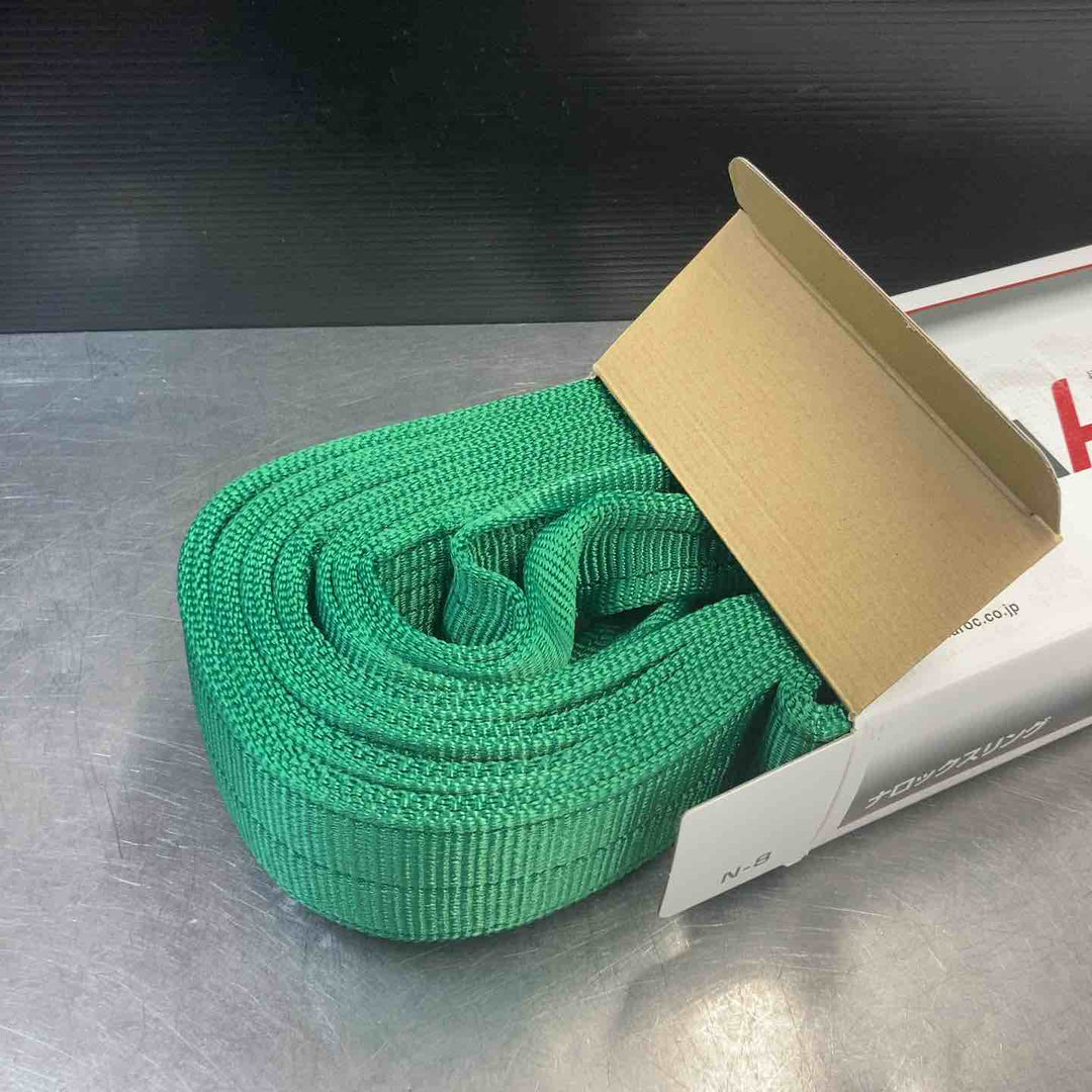 【未使用品(店頭展示品)】 ナロック(NAROC)  ポリエステルスリング ロープ ⅢE-75  最大荷重2.5t  75mmｘ6m 吊り具 ウインチ 【東大和店】
