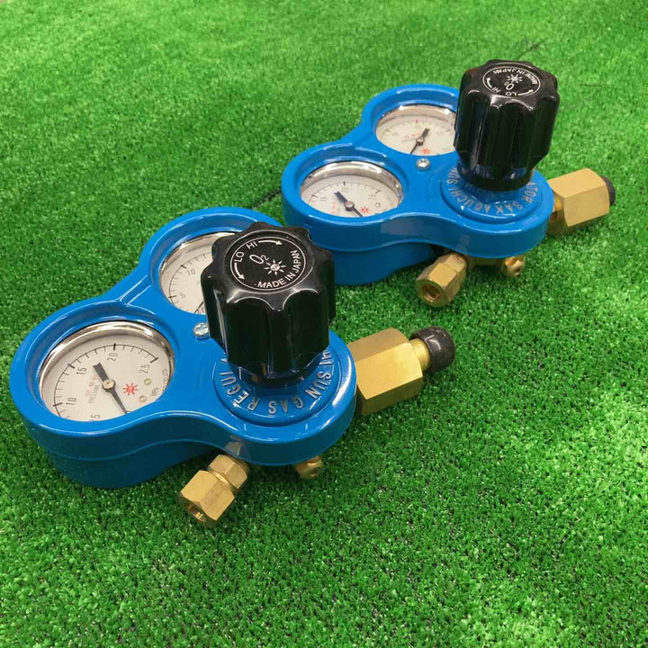 小池酸素 溶断器用圧力調整器 セーフティゴールド 酸素用・アセチレン用 計4点+阪口製作所 酸素調整器 S-3K 関東式 2点 計6点セット【桶川店】