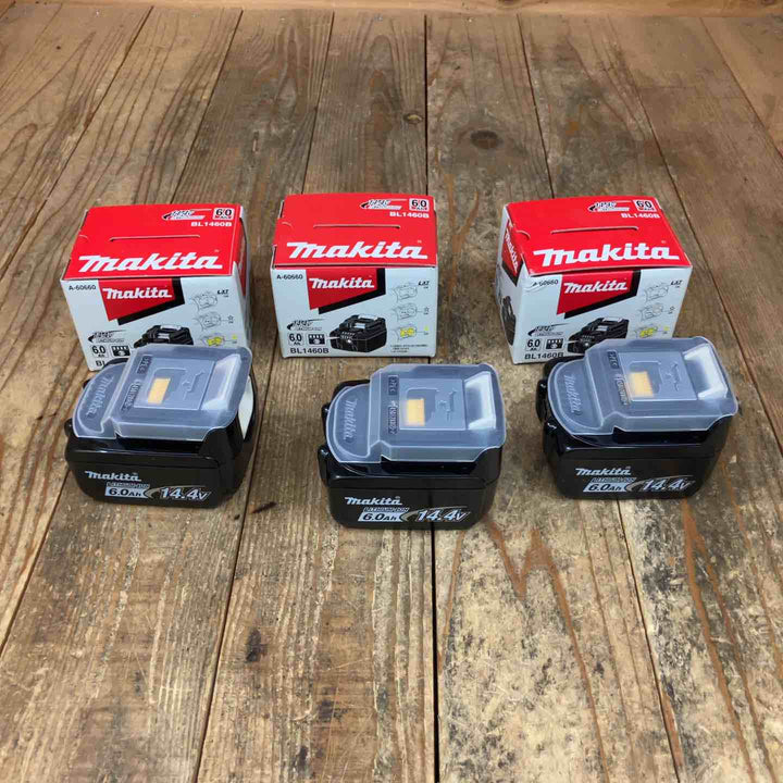 マキタ(makita) リチウムイオンバッテリー 14.4V/6.0Ah BL1460B 計3点セット【所沢店】