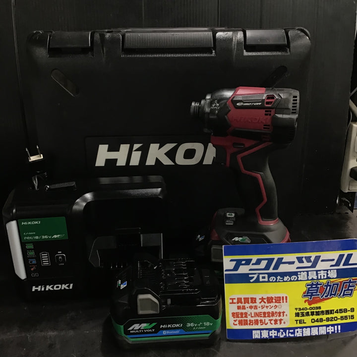 ★ハイコーキ(HIKOKI ※旧:日立工機) コードレスインパクトドライバー WH36DC(2XPRSZ) フレアレッド【草加店】