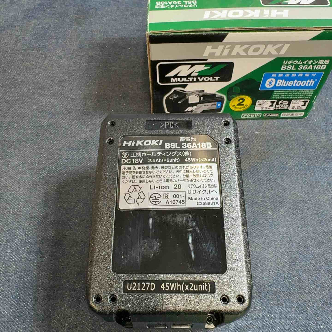 ★ハイコーキ(HIKOKI ※旧:日立工機) リチウムイオンバッテリー 36V/2.5Ah BSL36A18B【八潮店】