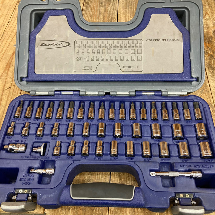 ブルーポイント(BluePoint) ジェネラル 1/4(6.35mm)ソケットセット 47ピース 型式不明【所沢店】
