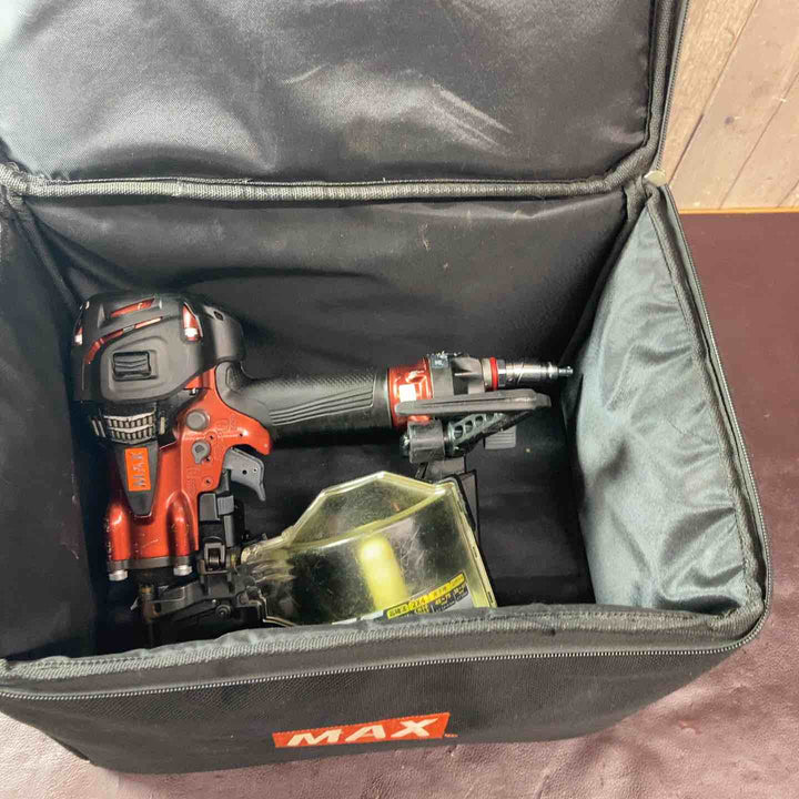 【中古品】★マックス(MAX) 高圧用釘打ち機 HN-75N4(D)_マットマイスターレッド ソフトケース付き【東大和店】