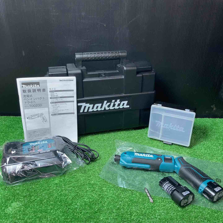 【美品】★マキタ(makita) 7.2V コードレスペンインパクトドライバ TD023DSHX ◎バッテリー2個付き【岩槻店】