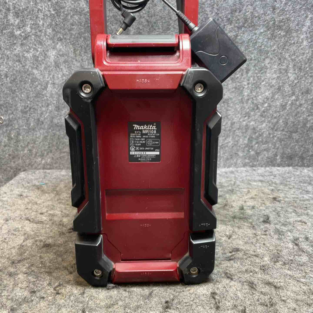 マキタ(makita) Bluetooth搭載コードレスラジオ MR108AR 限定色 オーセンティックレッド【桶川店】