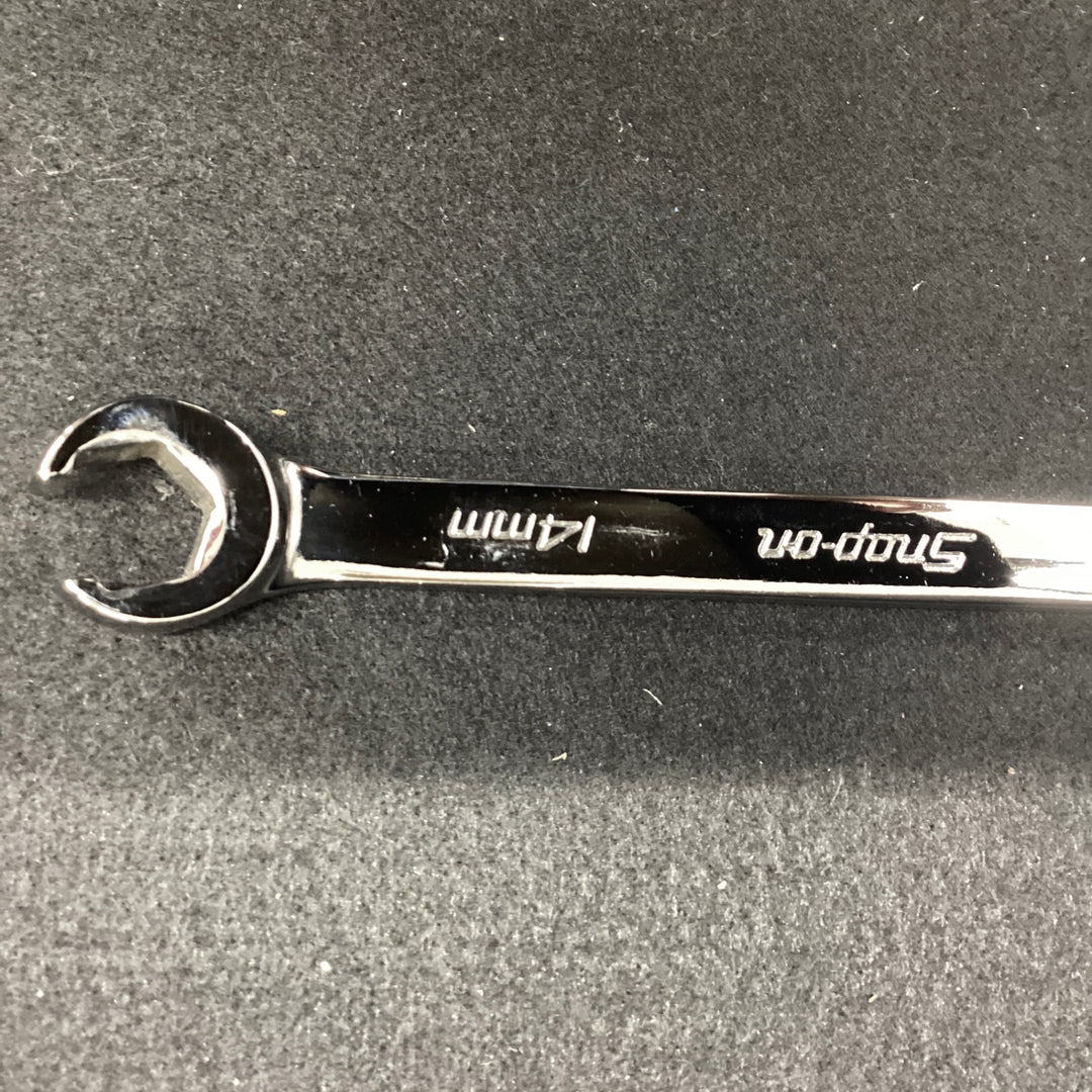 スナップオン(Snap-on) オープンエンドフレアナットレンチ 14mm 14mm RXSM14B フレア側のみ15°オフセット付  【越谷店】