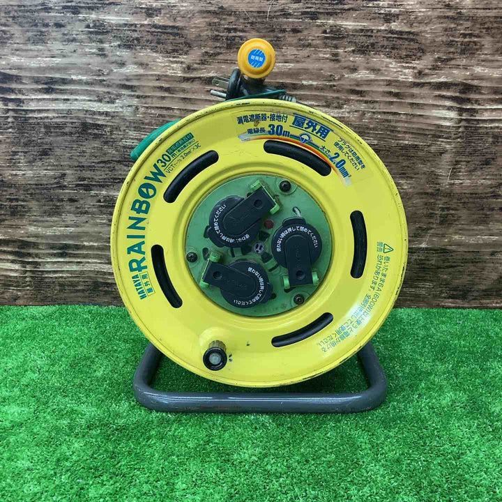 ◇ハタヤ(HATAYA) 屋外用レインボーリール100V型コードリール ブレーカー付き BE-30K【川越店】