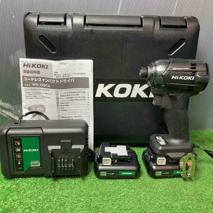 【美品】◇ハイコーキ(HIKOKI ※旧:日立工機) コードレスインパクトドライバー WH12DCA(2LSB)バッテリー2個、充電器付き【岩槻店】