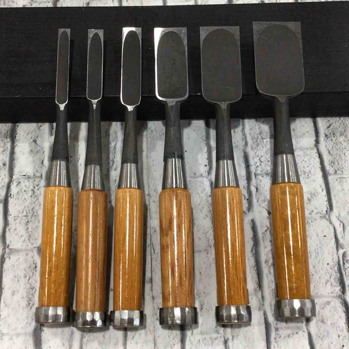 越秀 國鶴 追入鑿 6本組 箱付属 【川口店】