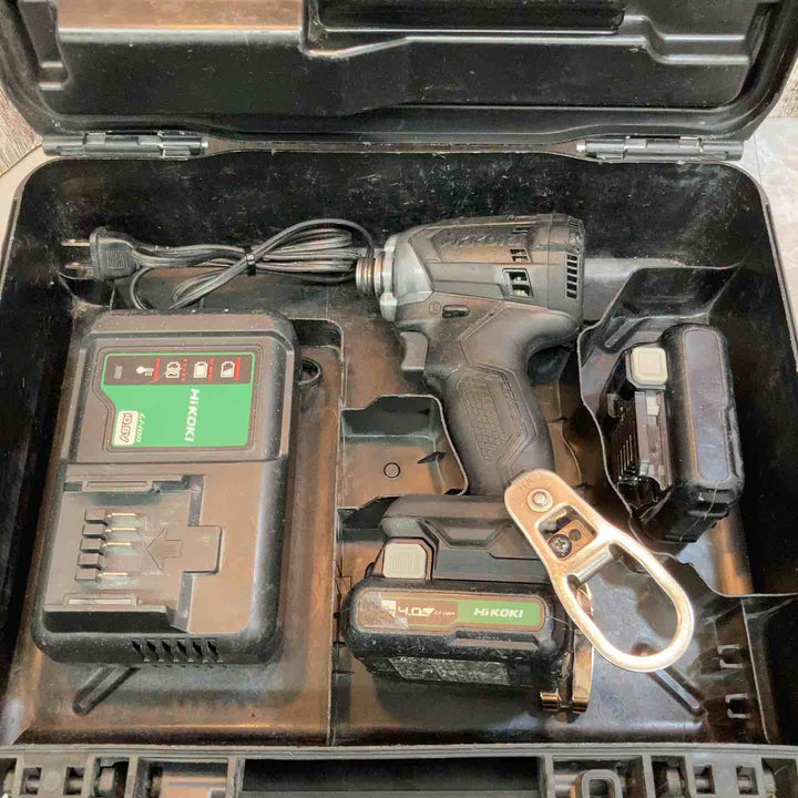 ◇HiKOKI(ハイコーキ) 10.8V 充電式 インパクトドライバー ストロングブラック 蓄電池・充電器付 WH12DCA(2LSB)【八潮店】