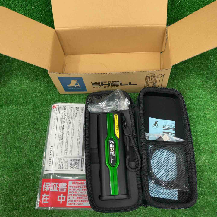 【未使用品】▼シンワ レーザーロボ SHELL グリーン/レッド レーザー墨出し器+受光器 2台分セット 70827 71501 70826 71920【桶川店】