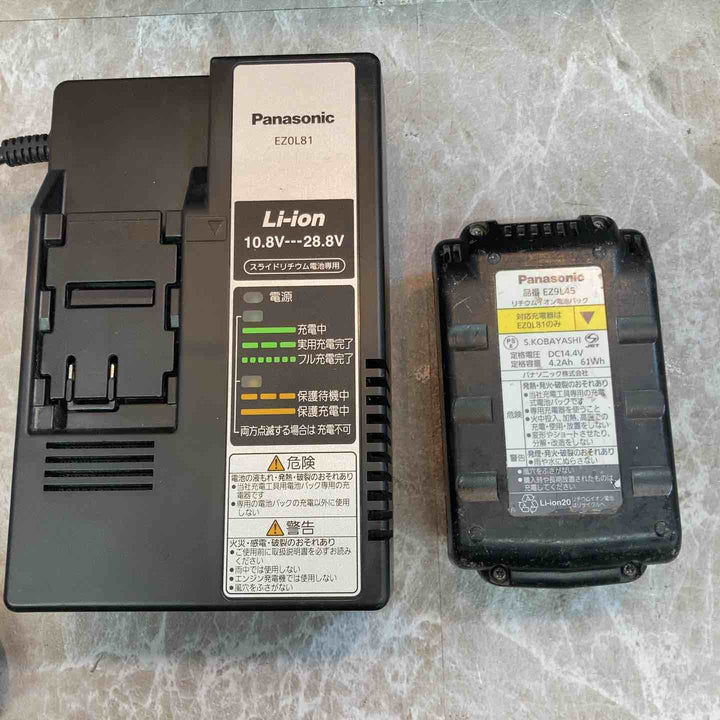 ◇パナソニック(Panasonic) コードレス角穴カッター EZ4543LS2S-B【八潮店】