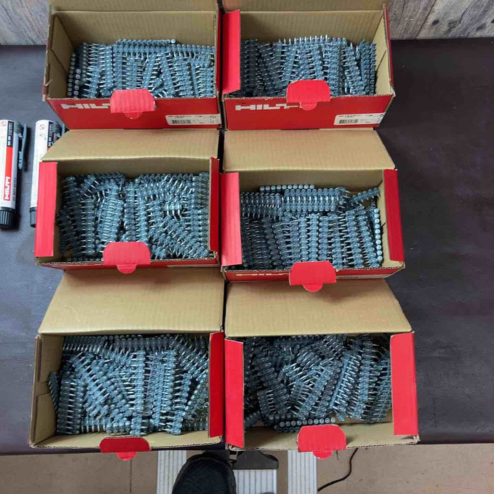 【中古美品】 ヒルティ(HILTI) コンクリートピン 6箱・ガス2本セット 800x XGN 20 MX(3/4") 未使用長期保管品 【東大和店】