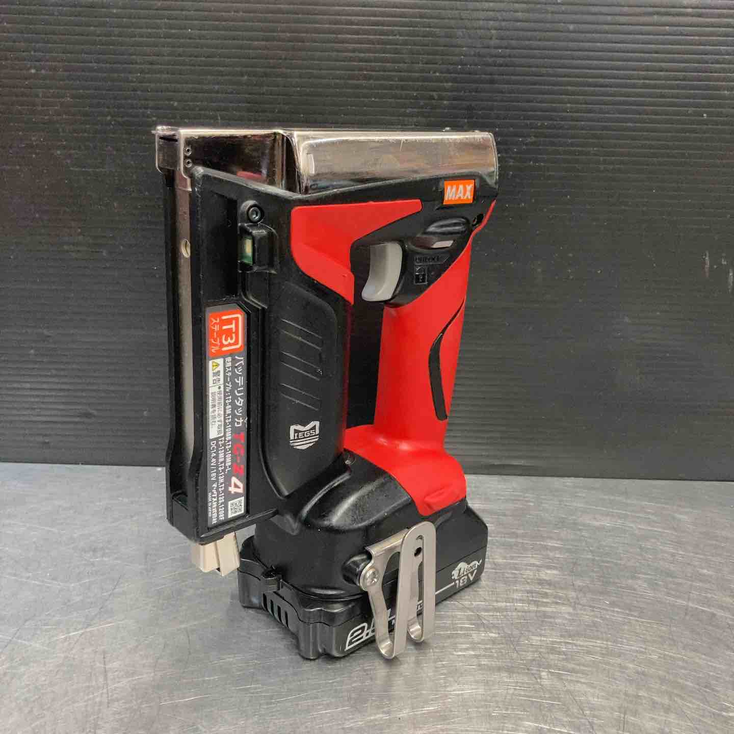 中古品】マックス(MAX) コードレスタッカ TG-Z4 バッテリー1個 中古品】マックス(MAX) コードレスタッカ TG-Z4 バッテリー1個