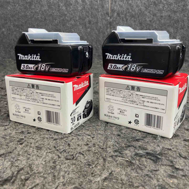 マキタ(makita) リチウムイオンバッテリー 18V/3.0Ah BL1830B まとめ 計2点【鴻巣店】