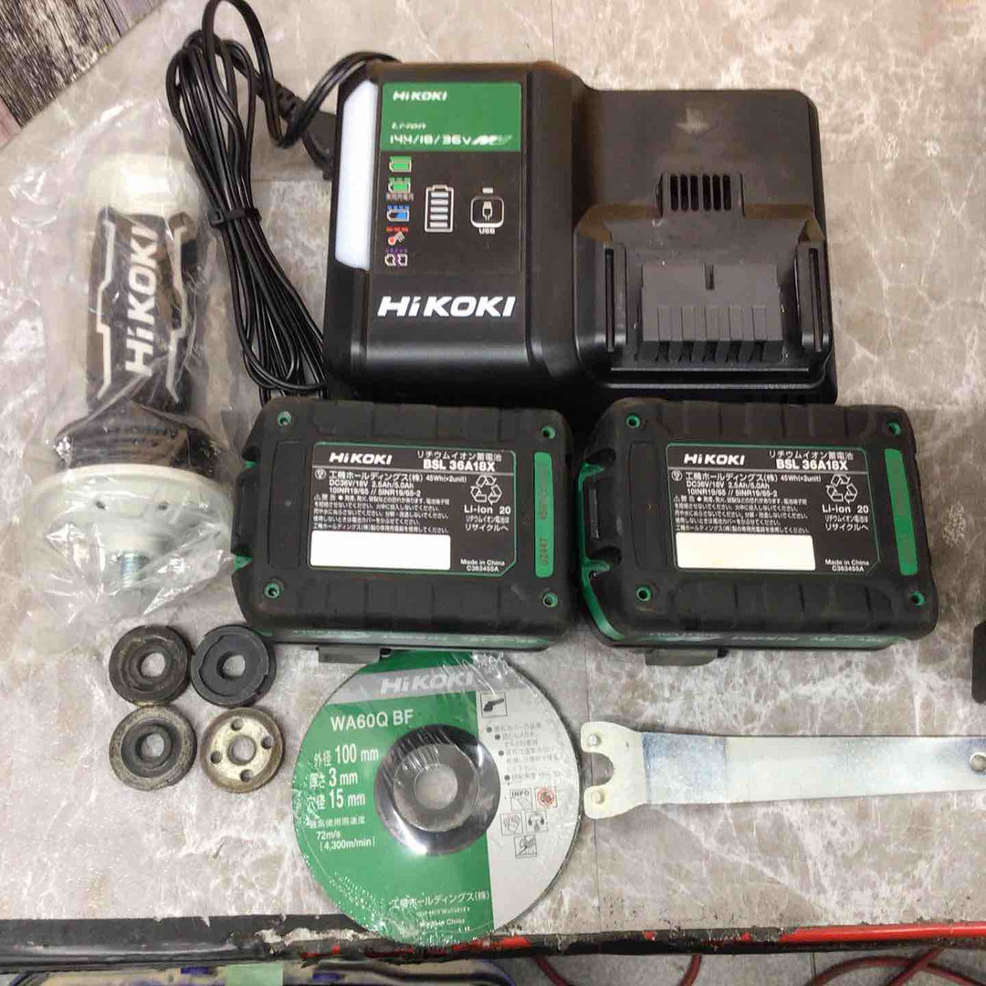 ★ハイコーキ(HIKOKI ※旧:日立工機) 100mmコードレスディスクグラインダ G3610DD(2XPZ)【八潮店】