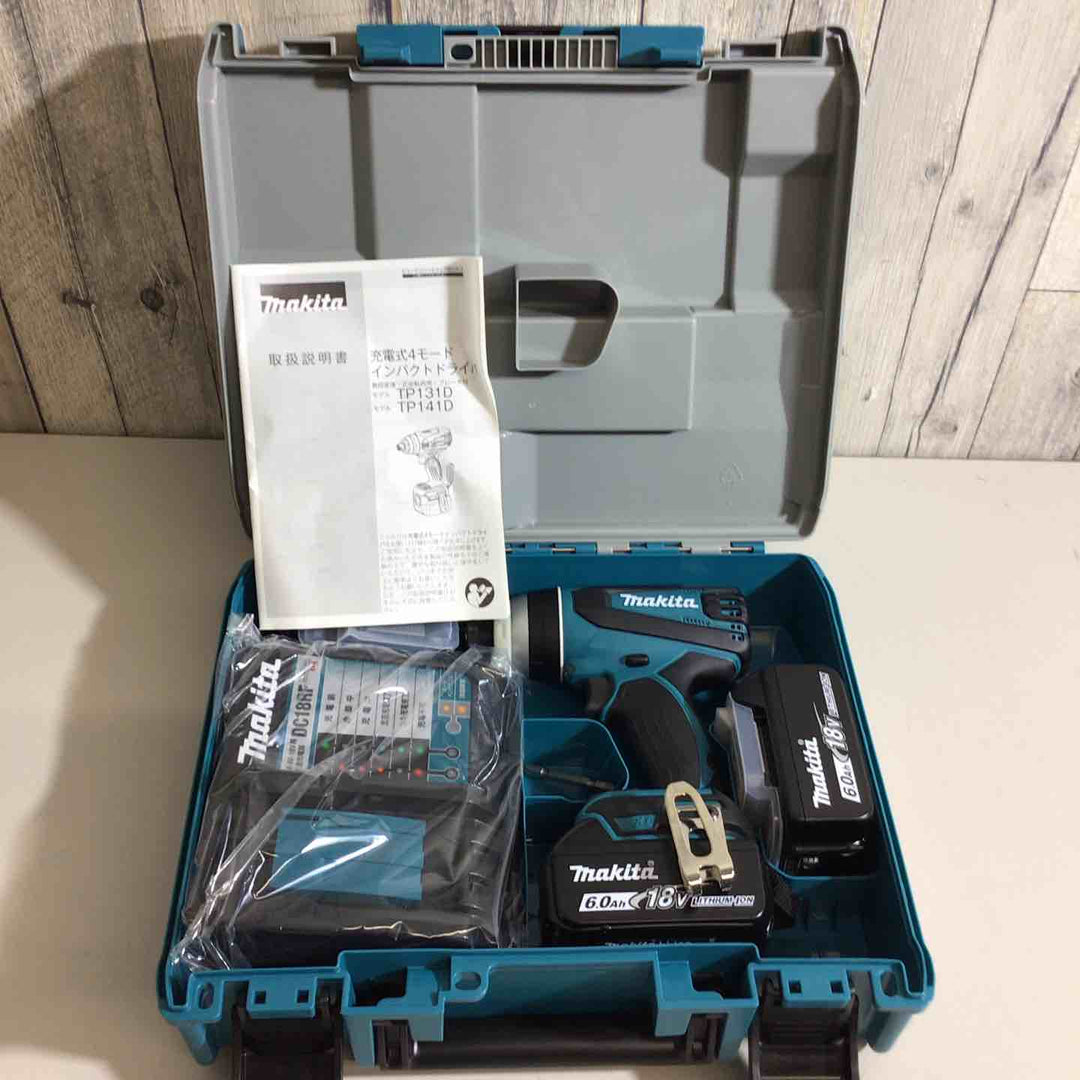 【未使用品】★純正バッテリー2個&充電器付き フルセット★マキタ(makita) コードレス4モードインパクトドライバー TP141DRGX【戸田店】