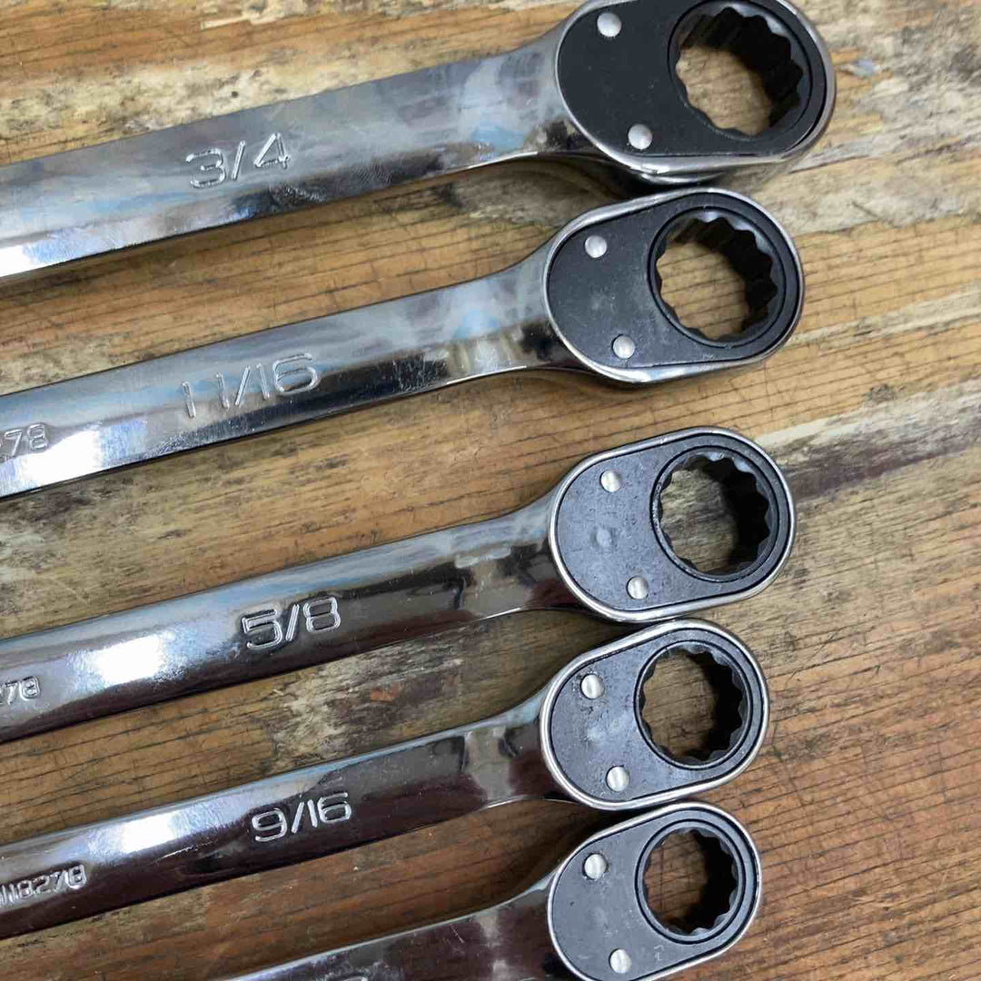 スナップオン(Snap-on) ギザ付ラチェットコンビネーションレンチ 7本セット SOXRR24A 22A 20A 18A16A 14A12A【柏店】