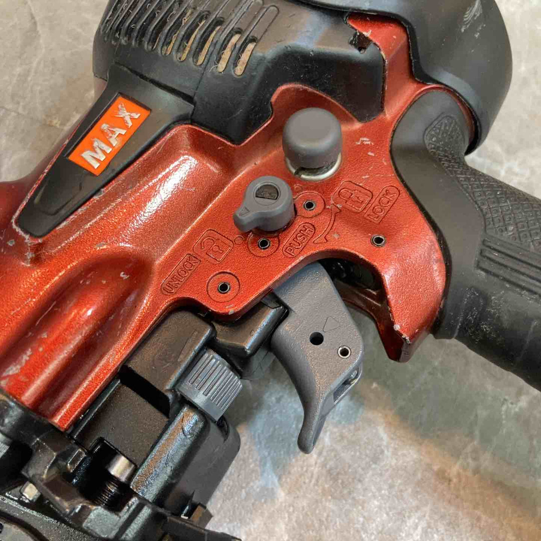 【中古品】★マックス MAX 90mm 高圧エア釘打ち機 HN-90N5(D)-R マガジン割れ有り【八潮店】