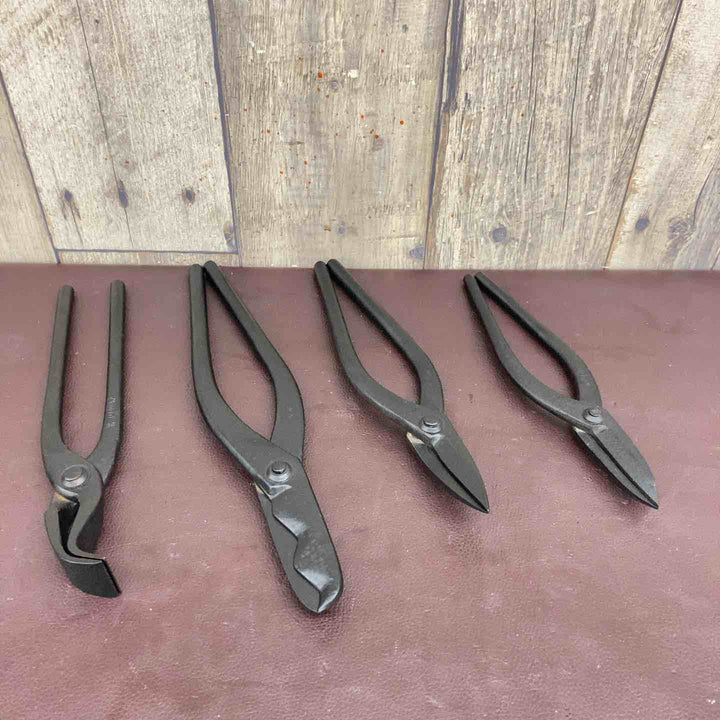 【中古品】【まとめ売り】板金ばさみ 掴み 4本まとめ ハサミ：〇光？・特製〇善・吉清 掴み：正治光【東大和店】