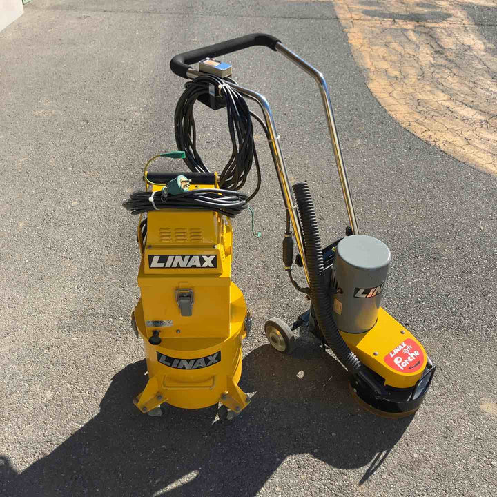 【中古品・店頭受取り限定】 ライナックス/LINAX 床表面研削機/ポルチェ・K-20E 専用集じん機＆替え刃セット 【桶川店】