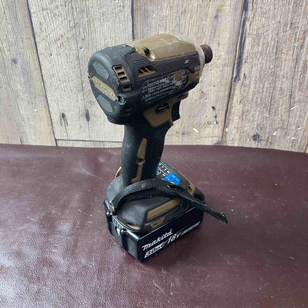 【中古品】マキタ(makita) コードレスインパクトドライバー TD171DZAB バッテリー1個付属【東大和店】