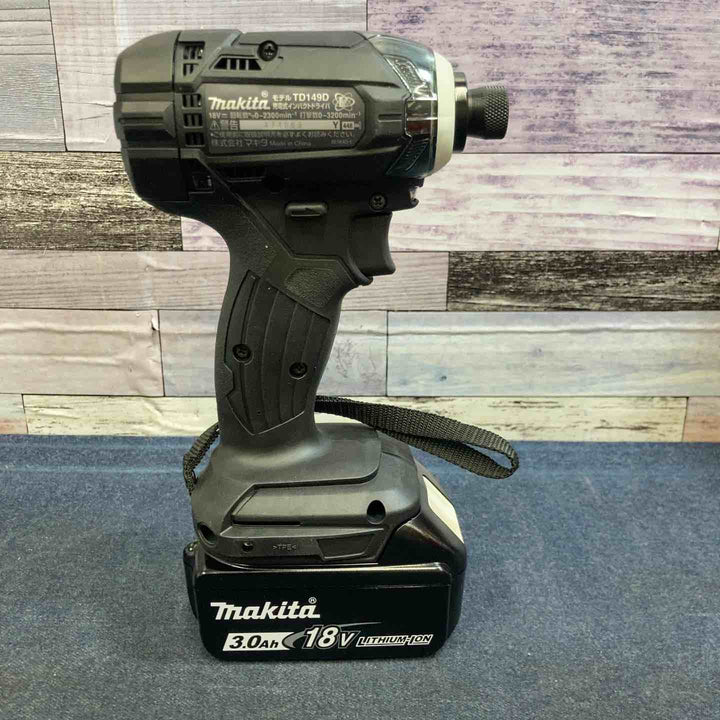 【未使用品】★マキタ makita 18V 3.0Ah コードレスインパクトドライバー TD149DRFXB【八潮店】
